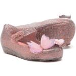 Hellrosa Klassische Peeptoe Ballerinas aus Gummi für Damen Größe 27 