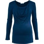 Blaue 2Hearts Wasserfall-Ausschnitt Shirts für Schwangere für Damen 