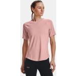 Pinke Retro Kurzärmelige Under Armour Rush T-Shirts aus Elastan für Damen Größe S 