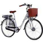 Reduzierte Weiße E-Bikes & Elektrofahrräder für Damen 28 Zoll mit Nabenschaltung mit Rücktrittbremse 