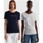 Reduzierte Blaue United Colors of Benetton T-Shirts aus Jersey für Damen Größe S 2 Teile 