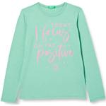 Jadegrüne Langärmelige United Colors of Benetton Kinderlongsleeves & Kinderlangarmshirts für Mädchen 