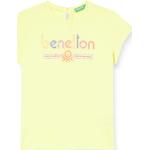 Gelbe United Colors of Benetton Kinder-T-Shirts aus Baumwolle für Mädchen 