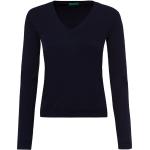 Reduzierte Blaue United Colors of Benetton V-Ausschnitt V-Pullover für Damen Größe XS 