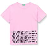 Fliederfarbene United Colors of Benetton Kinder-T-Shirts aus Baumwolle für Mädchen 