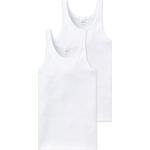 Weiße Ärmellose Schiesser Herrenunterhemden aus Jersey Größe 3 XL Große Größen 