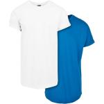 Urban Classics PP1561A Pre-Pack Long Shaped Turnup Tee 2-Pack, Größe:M, Farbe:white_sporty blue