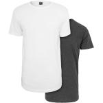 Urban Classics PP638 Pre-Pack Shaped Long Tee 2-Pack, Größe:XS, Farbe:white+charcoal