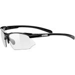 uvex Unisex – Erwachsene, sportstyle 802 V Sportbrille, selbsttönend, black/smoke, one size