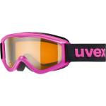 Pinke Uvex Snowboardbrillen für Kinder 