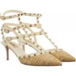 Valentino Garavani Pumps & High Heels - VLTN Rockstud Pump Sandals - Gr. 40 (EU) - in Beige - für Damen - aus Leder & Leder & Leder & Bast - Gr. 40 (EU)