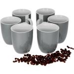 Schwarze Moderne Van Well Vario Kaffeebecher 350 ml glänzend aus Porzellan 6 Teile 
