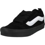 Schwarze Vans Knu Skool Flache Sneaker Schnürung aus Veloursleder für Kinder Größe 34,5 mit Absatzhöhe bis 3cm 