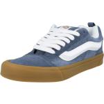 Blaue Vans Knu Skool Flache Sneaker Schnürung für Kinder Größe 38,5 mit Absatzhöhe bis 3cm 
