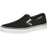 Schwarze Klassische Vans Slip On Classic Flache Sneaker aus Textil für Kinder Größe 41 mit Absatzhöhe bis 3cm 
