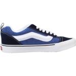 Marineblaue Vans Knu Skool Flache Sneaker Schnürung für Kinder Größe 36 mit Absatzhöhe bis 3cm 