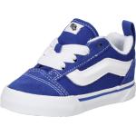 Blaue Vans Knu Skool Flache Sneaker Schnürung aus Kunstleder für Kinder mit Absatzhöhe bis 3cm 