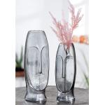 Graue 25 cm Gilde Vasen & Blumenvasen aus Glas 