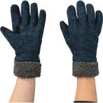 Blaue Vaude Tinshan Strick-Handschuhe für Damen 