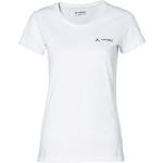 Weiße Klassische Kurzärmelige Vaude Brand Nachhaltige T-Shirts aus Baumwolle für Damen Größe S 