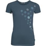 Stahlblaue Vaude Skomer Nachhaltige Printshirts aus Polyester für Damen Größe S 