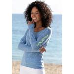 Blaue Langärmelige VENICE BEACH Longsleeves & Langarmshirts für Damen Größe M 