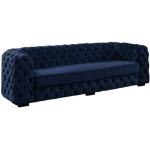 Marineblaue Art Deco Dreisitzer-Sofas aus Ebenholz 