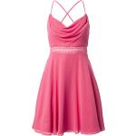Pinke Ärmellose Vera Mont Mini Wasserfall-Ausschnitt Partykleider aus Chiffon für Damen Größe XS 