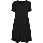 Reduzierte Schwarze Kurzärmelige Vero Moda Mini Partykleider aus Polyester für Damen Größe XL 