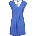 Reduzierte Blaue Vero Moda V-Ausschnitt Sommerkleider für Damen Größe L 
