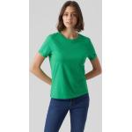 Reduzierte Grüne Kurzärmelige Vero Moda T-Shirts aus Jersey für Damen Größe L 