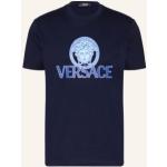 Dunkelblaue VERSACE T-Shirts aus Baumwolle für Herren Größe XXL 
