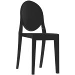 Schwarze Kartell Stühle transparent aus Kunststoff stapelbar 
