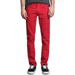 Rote Elegante Slim Jeans für Herren Weite 32 