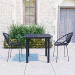 Schwarze vidaXL Gartenmöbel-Sets & Gartenmöbel Garnituren aus PVC winterfest 3 Teile 