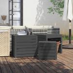 Graue Rustikale vidaXL Kissenboxen & Auflagenboxen aus Massivholz 