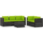 Grüne vidaXL Lounge Lounge Sets aus Kiefer winterfest 6 Teile 