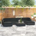 vidaXL 7-tlg. Garten-Lounge-Set mit Auflagen Poly