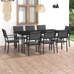 Anthrazite vidaXL Gartenmöbel-Sets & Gartenmöbel Garnituren aus Stahl 9 Teile 