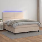 Braune vidaXL Betten mit Matratze aus Leder 140x200 cm 
