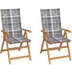 Bunte vidaXL Gartenstühle aus Massivholz 2 Teile 