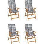 Bunte vidaXL Gartenstühle aus Massivholz 4 Teile 