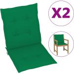 Grüne Sesselauflagen aus Stoff 2 Teile 
