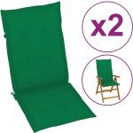 Grüne vidaXL Sesselauflagen aus Polyester 2 Teile 
