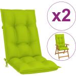 Hellgrüne vidaXL Sesselauflagen aus Polyester 2 Teile 