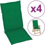 Grüne vidaXL Sesselauflagen aus Polyester 4 Teile 