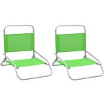 Grüne vidaXL Strandstühle aus Stoff klappbar 2 Teile 