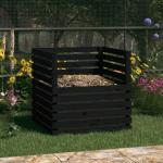 Schwarze Rustikale Komposter aus Massivholz 