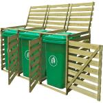 Grüne vidaXL Mülltonnenboxen & Mülltonnenverkleidung aus Holz 