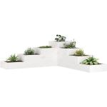Weiße Rustikale 36 cm vidaXL Blumentreppen & Pflanztreppen 36 cm aus Massivholz Outdoor 